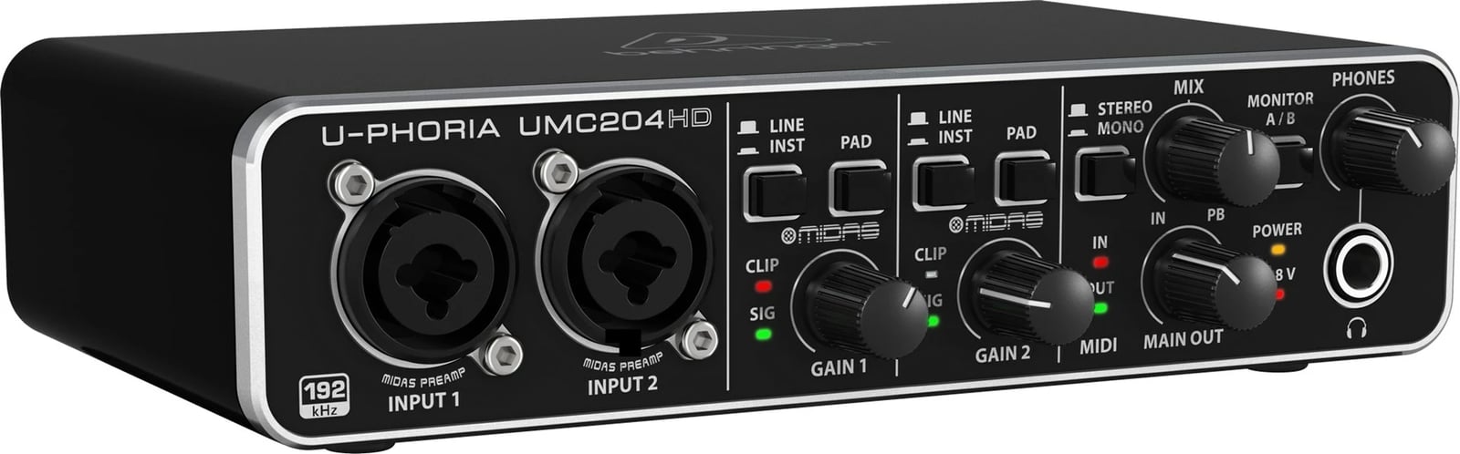 Amplifikues Behringer UMC204HD, i zi