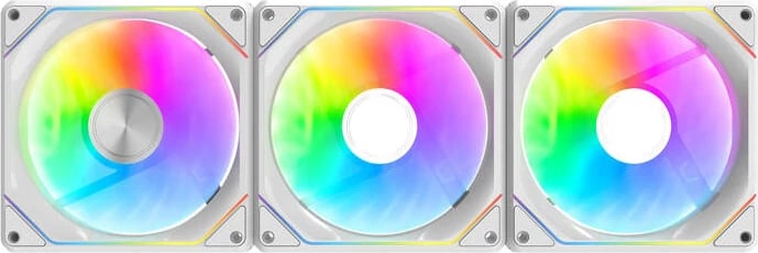 Set ventilatorësh kompjuteri Darkflash Gauss G24 3IN1, ARGB, të bardhë