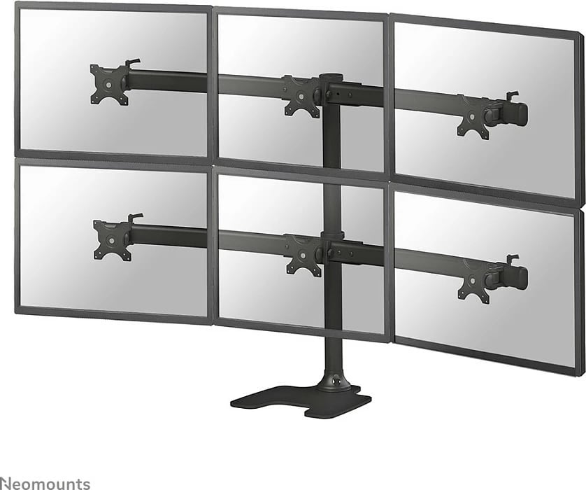 Mbajtës monitorësh Newstar FPMA-D700DD6, deri 6 ekrane, 10-27", rregullim lartësie, i zi