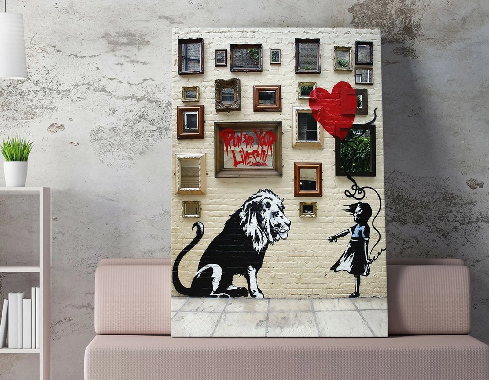 Pikturë dekorative në kanavacë, Banksy, shumëngjyrëshe, WY119, 50x70cm