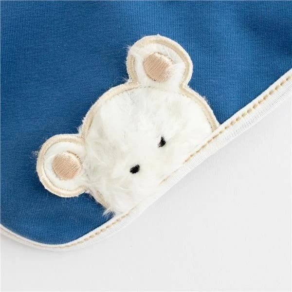 set kapuç bebe me lidhëse dhe shall qafe 2 pjesë, New Baby, Sebastian, madhësia 74 (6-9m), pranverë/vjeshtë, blu