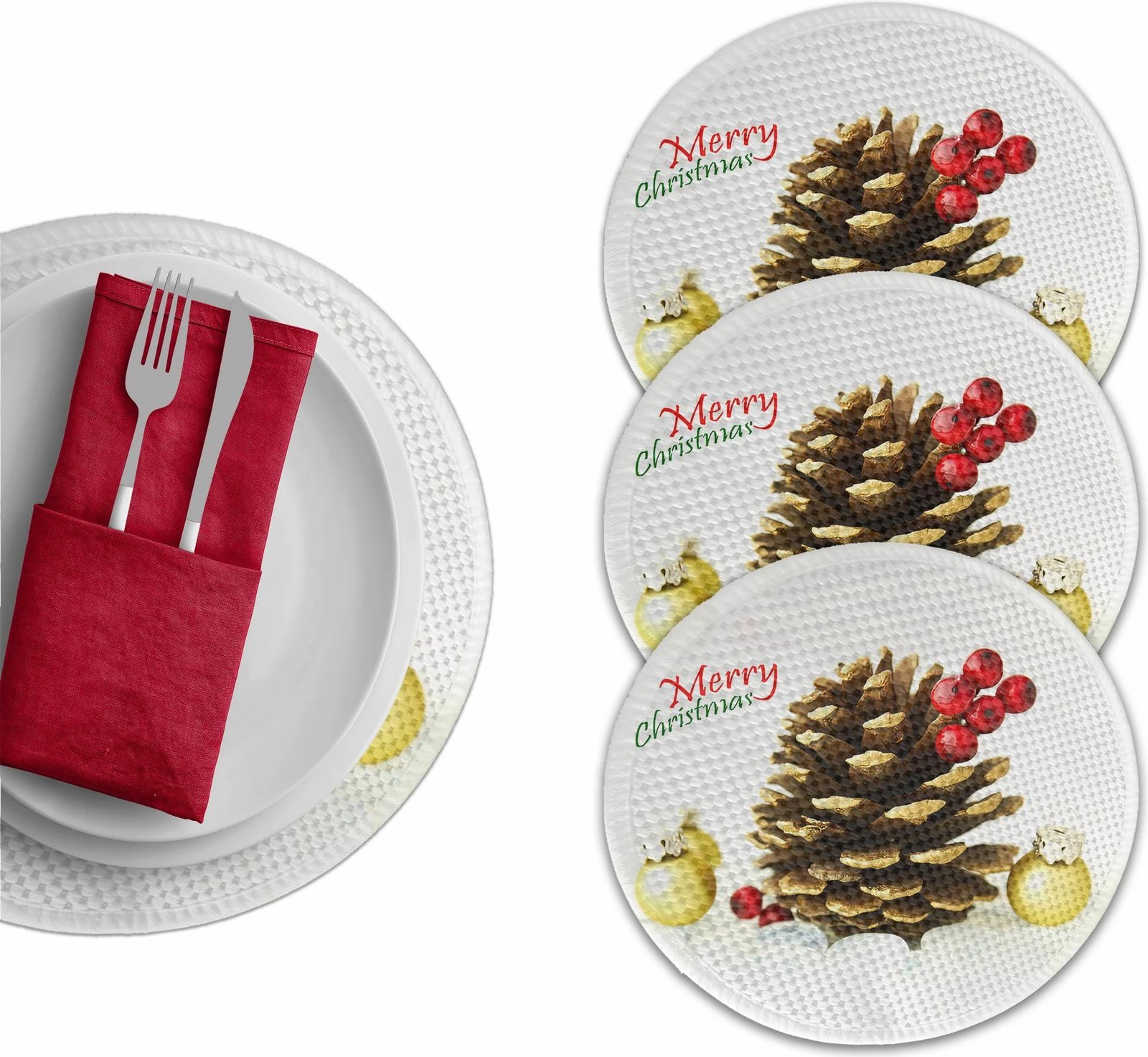 Set nënshtrues tavoline Hermia Concept, dizajn festash, 3754Supla, 4 copë