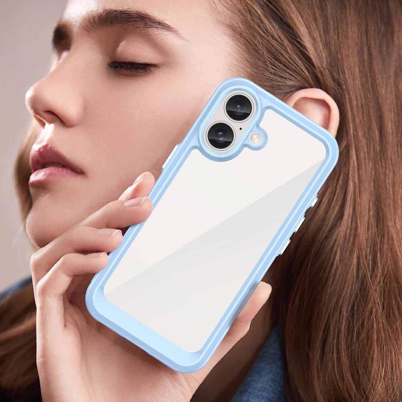 Mbështjellës Hurtel Outer Space Case për iPhone 16, TPU/PC, Kaltër