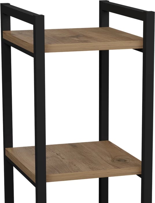 Raft metalik dhe melamine, ngjyrë natyrale, 33x28x70cm