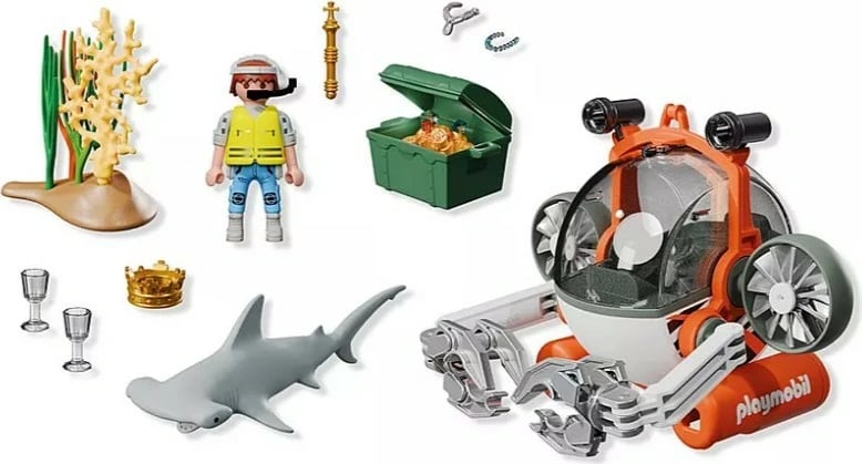 Set lodrash Playmobil 71860 Treasure Hunt me nëndetëse, 51 pjesë