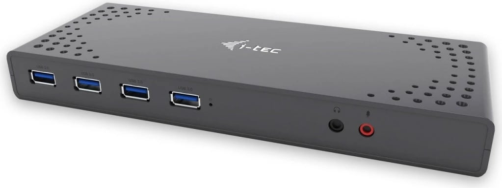 Kasë port replikator i-tec CADUAL4KDOCK, USB 3.0/USB-C, e zezë