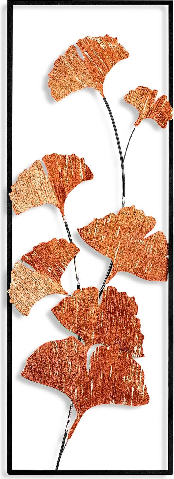 Aksesor dekorativ metalik për mur Wallity, Raspberry 3, shumëngjyrësh, 32x90x4 cm