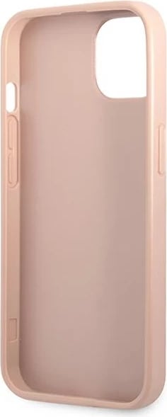 Mbështjellës Guess GUHCP13SPSATLP për iPhone 13 mini 5.4", Saffiano Triangle, Rozë