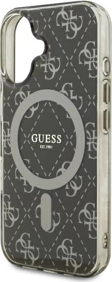 Mbështjellës Guess IML 4G Background MagSafe për iPhone 16, Kafe Mbështjellës Guess IML 4G Background MagSafe për iPhone 16, Kafe