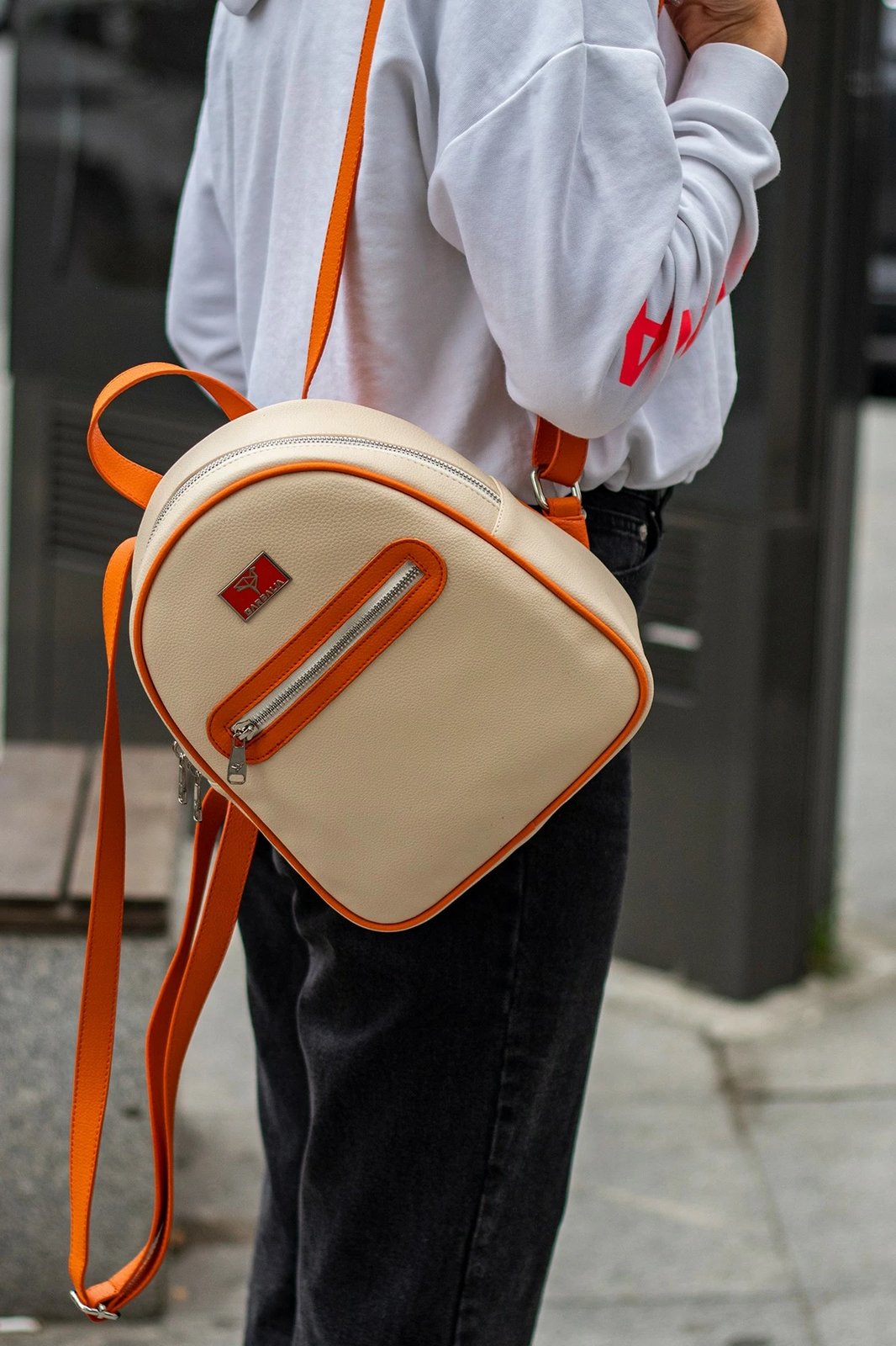 Çantë shpine Oslo, Zoozie Bags, bezhë-portokalli