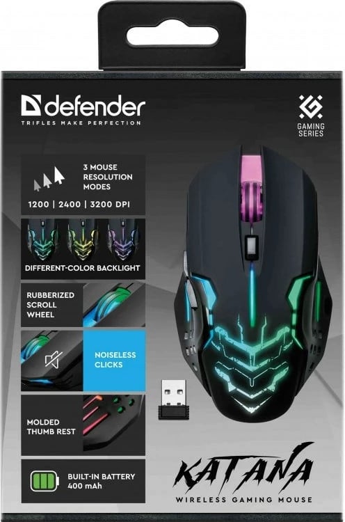 Maus wireless Defender Katana GM-511, 3200 DPI, 5 butona, i zi