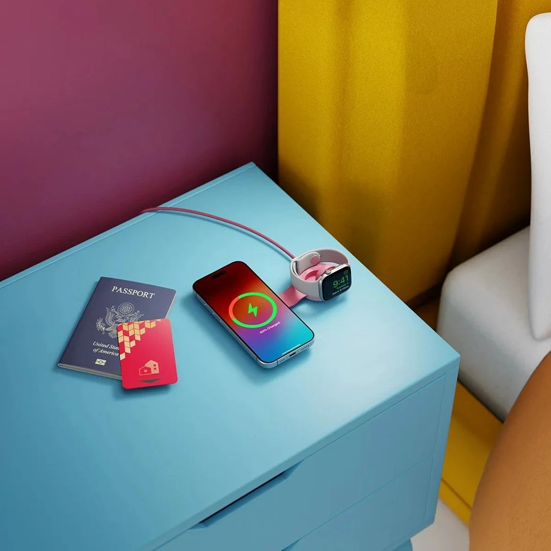 Karikues portabël Twelve South ButterFly SE, për Apple, USB Type-C, rozë
