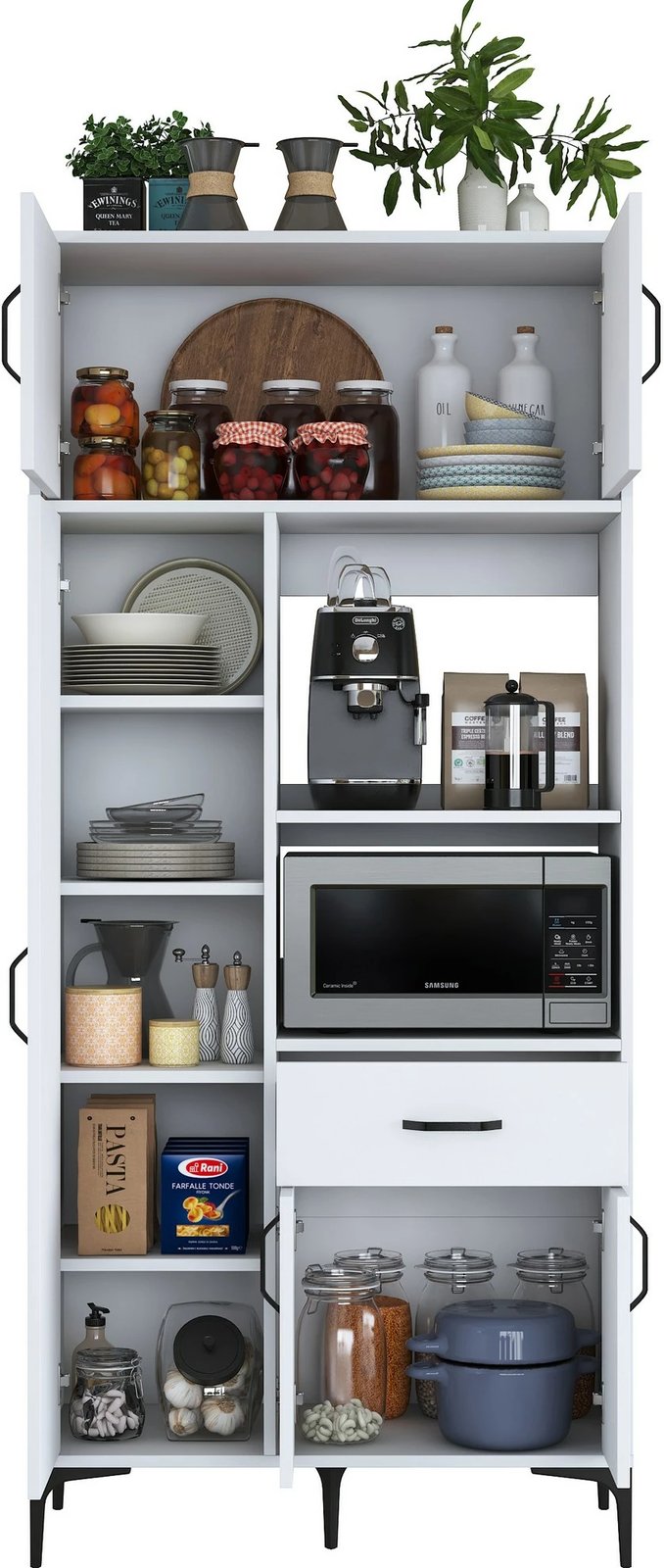 Dollap multifunksional, ngjyrë e bardhë, Skye Decor, JE165 - 3279