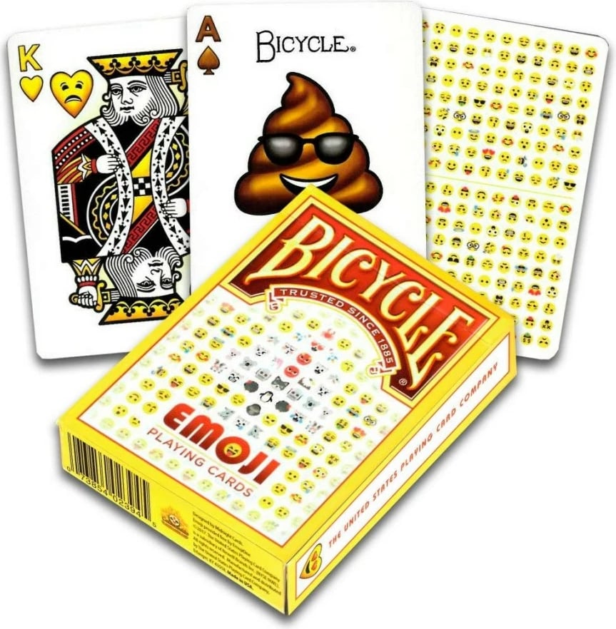 Letra loje Bicycle Emoji Cards, shumëngjyrëshe