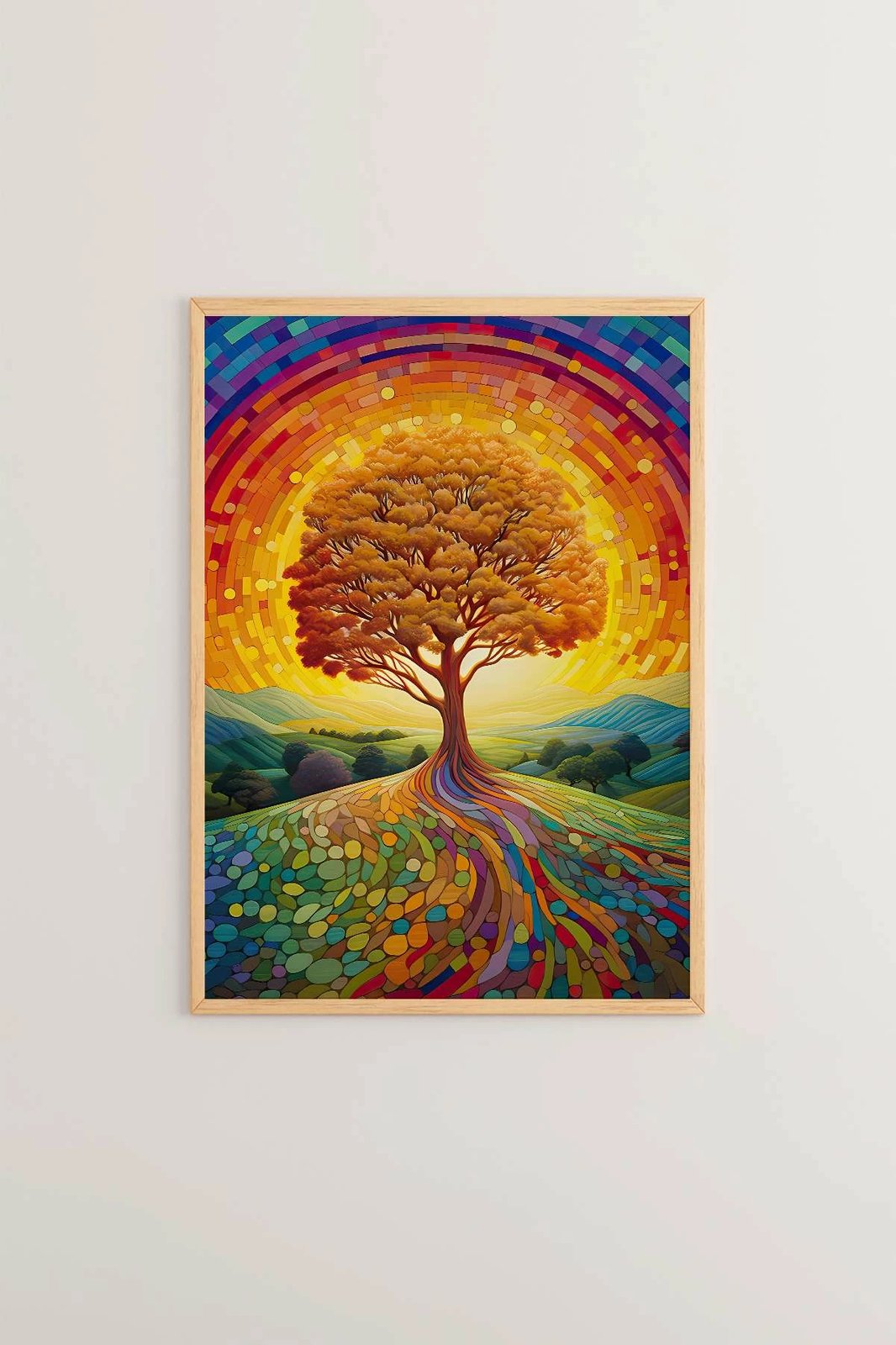 Pikturë dekorative me kornizë, shumëngjyrëshe, Wallity, Mscartmdl8, 33x48cm