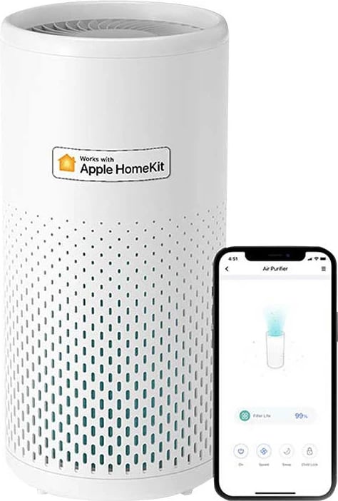 Pastrues ajri i mençur Meross MAP100HK, Wi-Fi, HomeKit, i bardhë