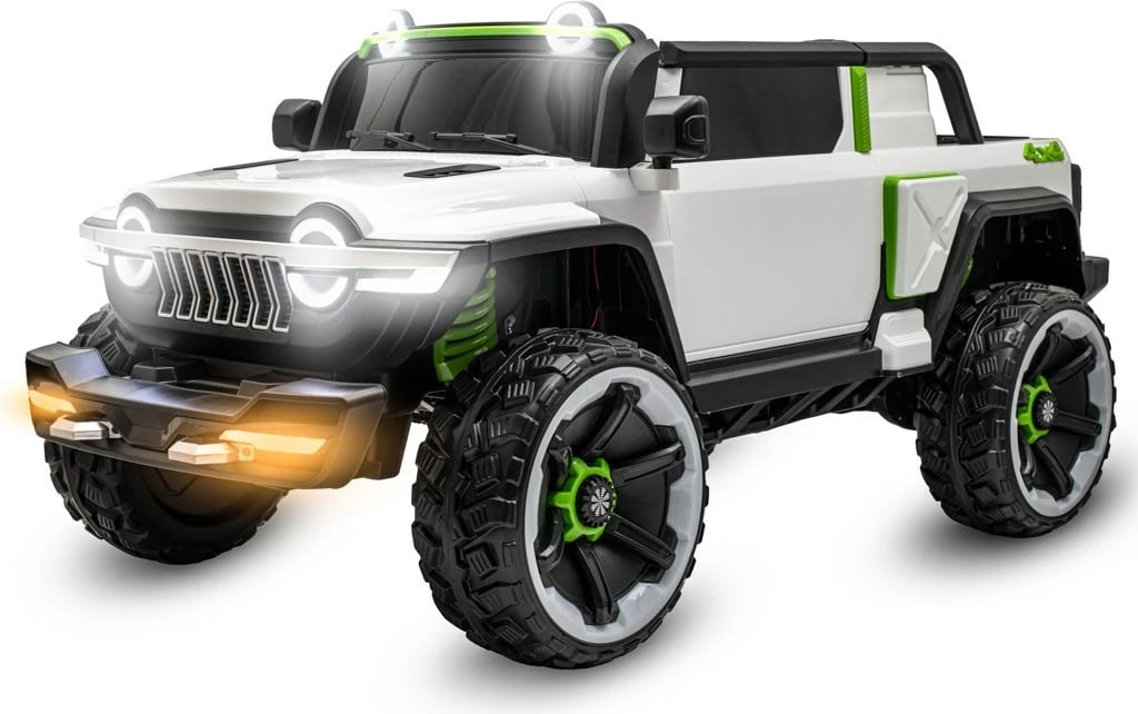 makinë elektrike për fëmijë, Baby Mix Flexible, 12V 14Ah 2x45W, RC 2.4G, kapacitet 50 kg, e bardhë