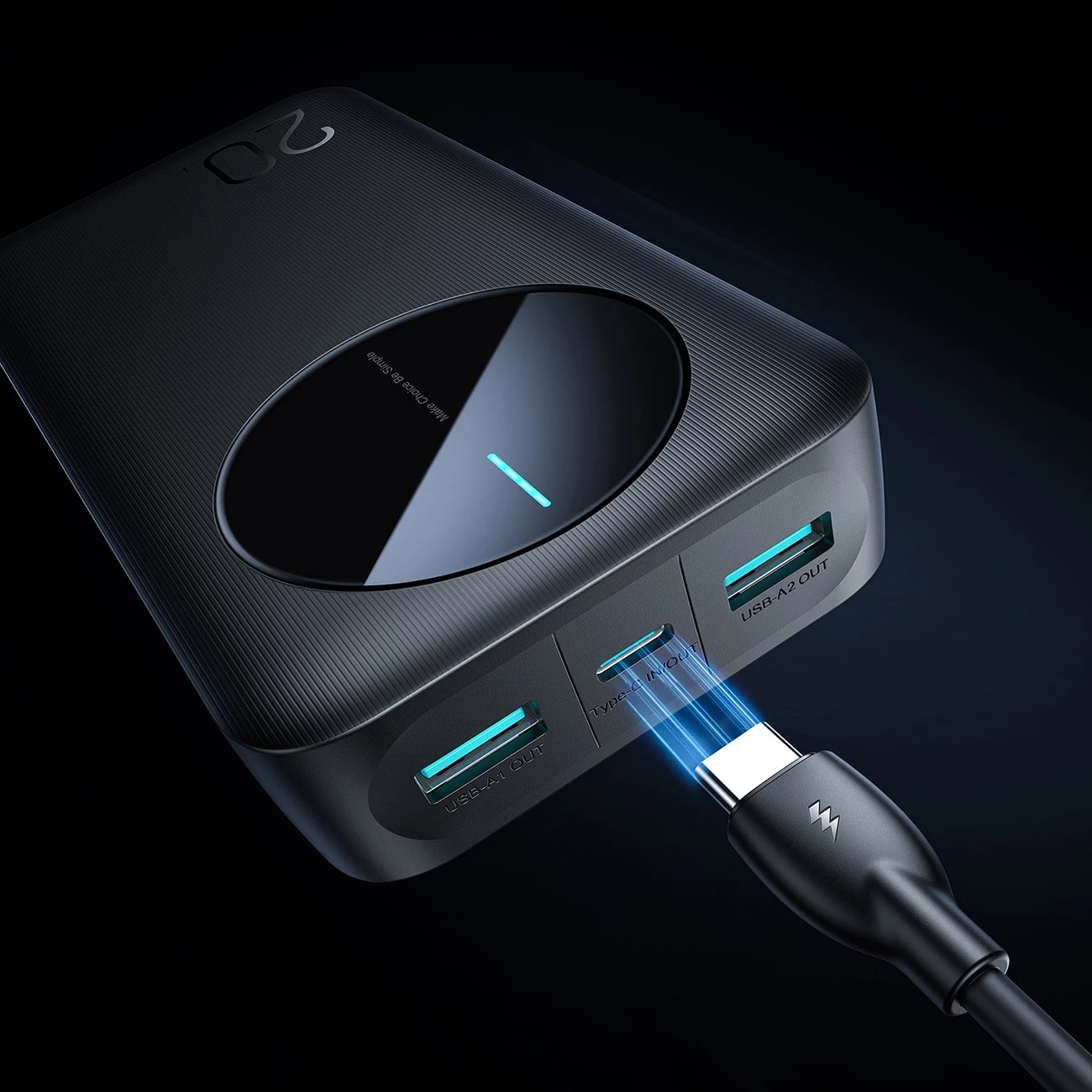 Powerbank Joyroom JR-PBF14, 20000mAh, 2x USB-A, 1x USB-C, e zezë