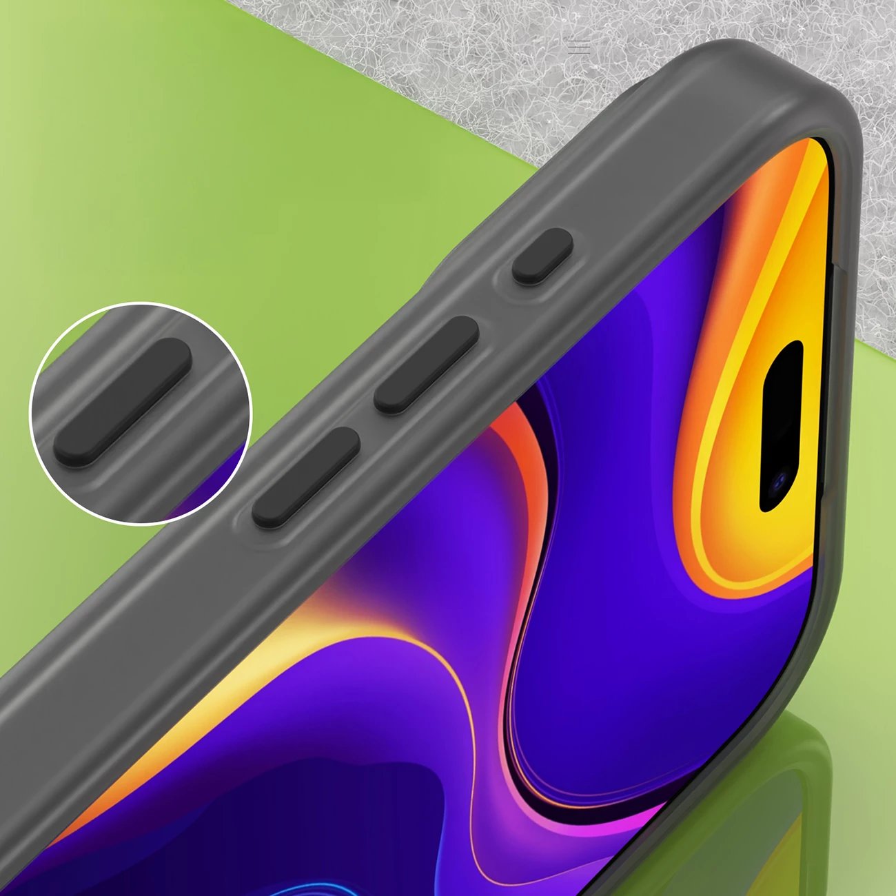 Mbështjellës Hurtel Magnetic Abrasive për iPhone 17 Pro, MagSafe, Mat Zi