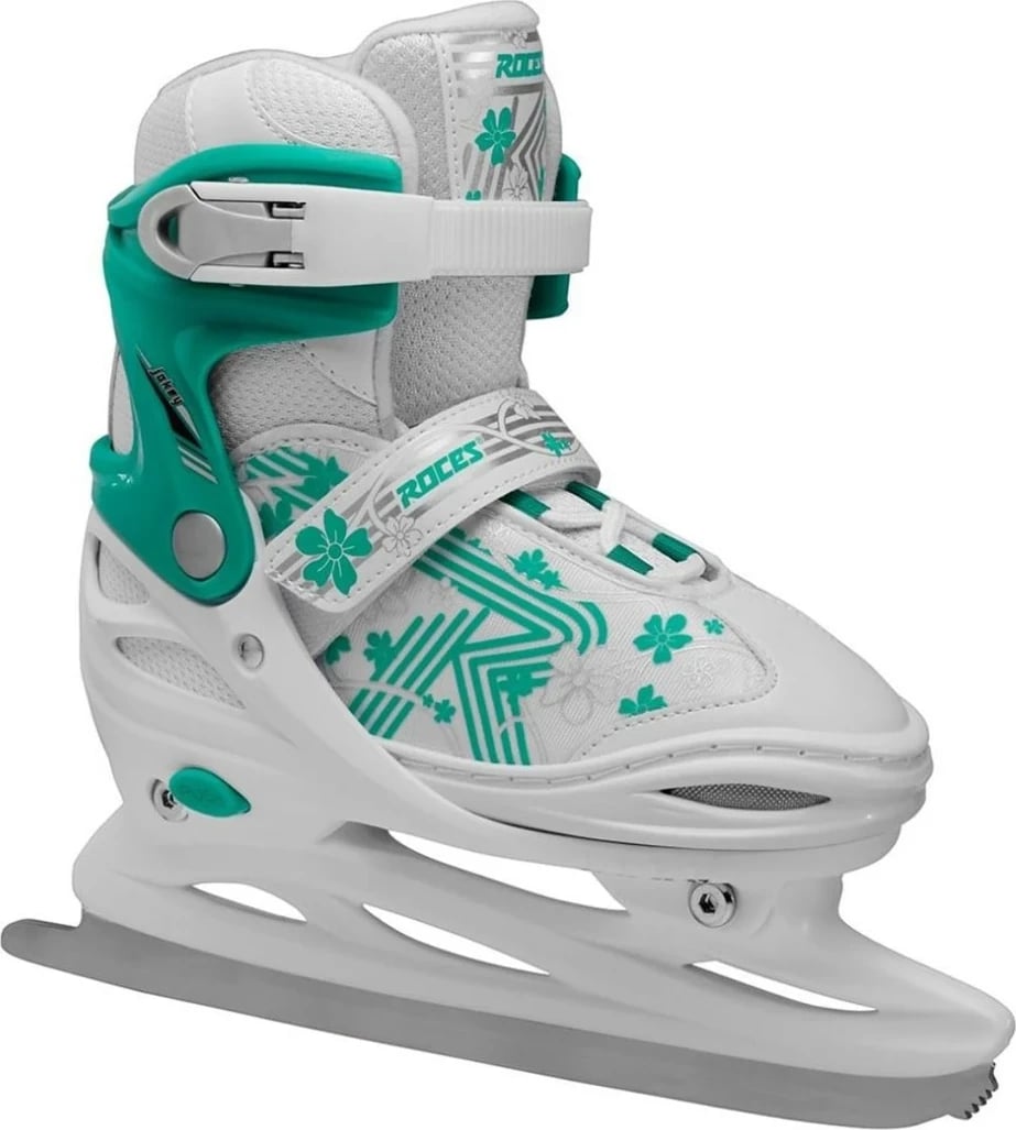 Patina akulli Roces Jokey Ice 3.0 për vajza, Bardhë-Turkuaz, 30-33