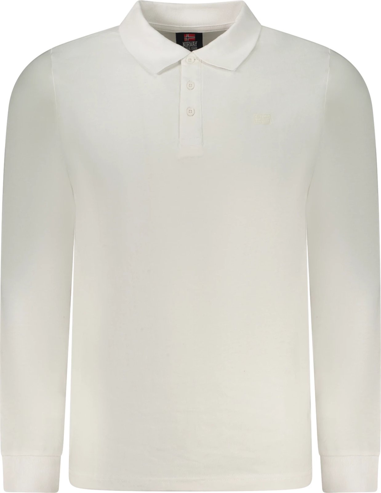 Maicë polo me mëngë të gjata NORWAY 1963 meshkuj, e bardhë