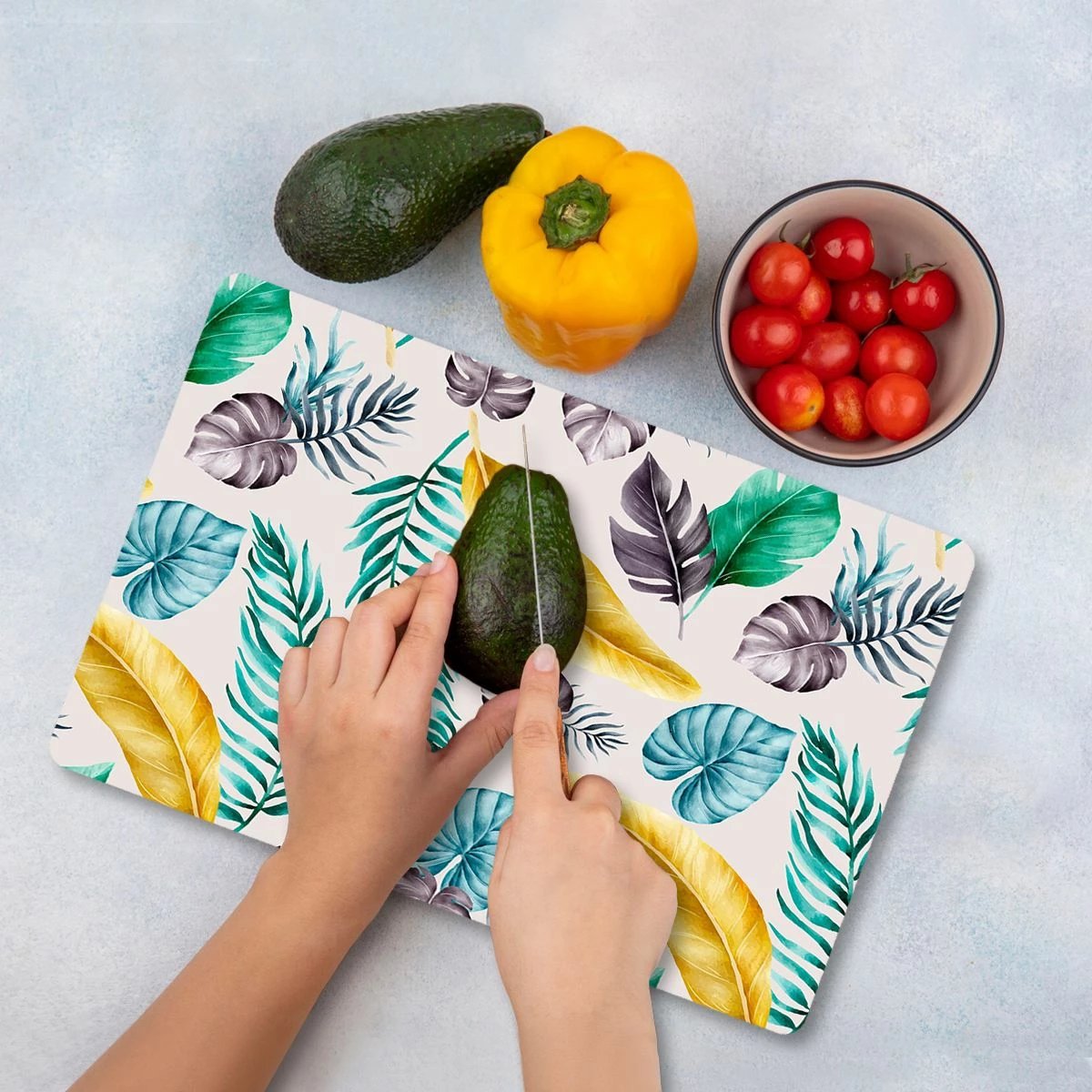 Dërrasë prerëse Hermia, qelq i temperuar, shumëngjyrëshe, Ckt111 - 3040, 30x40cm