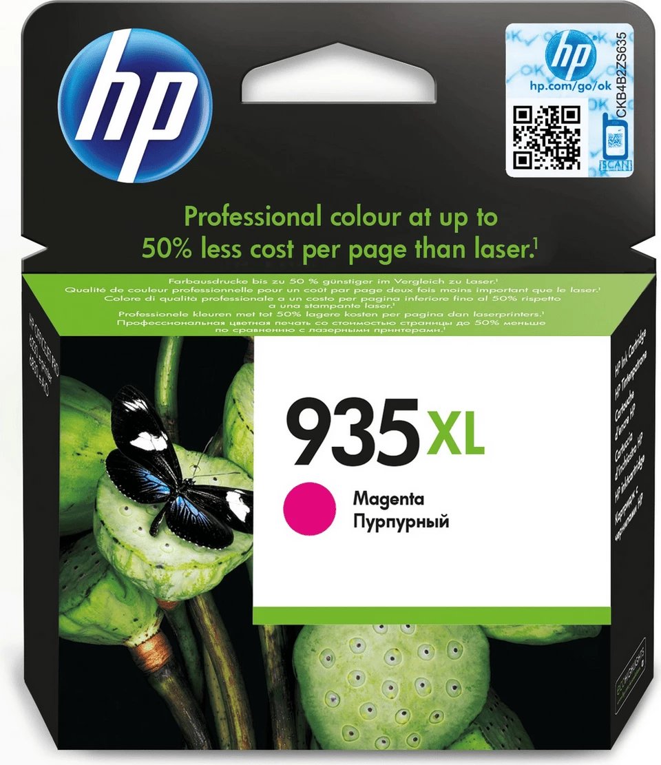 Kartush bojë, HP, 935XL C2P25AE, 9.5 ml 825 faqe, madhësi XL, magenta