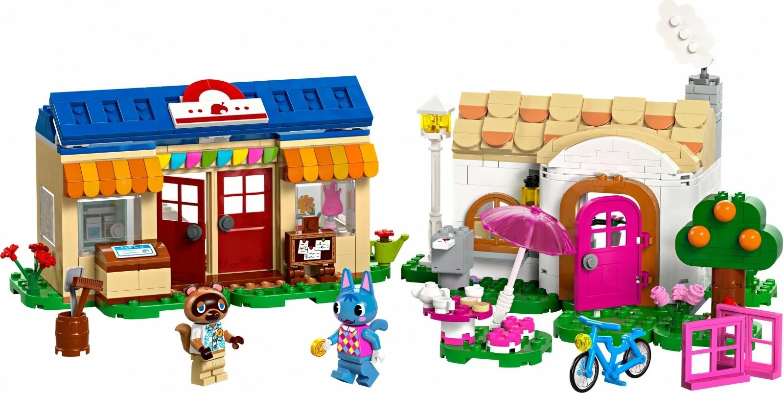 Set lodrash LEGO Animal Crossing 77050 Nook's Cranny dhe shtëpia e Rosie-t, 535 pjesë