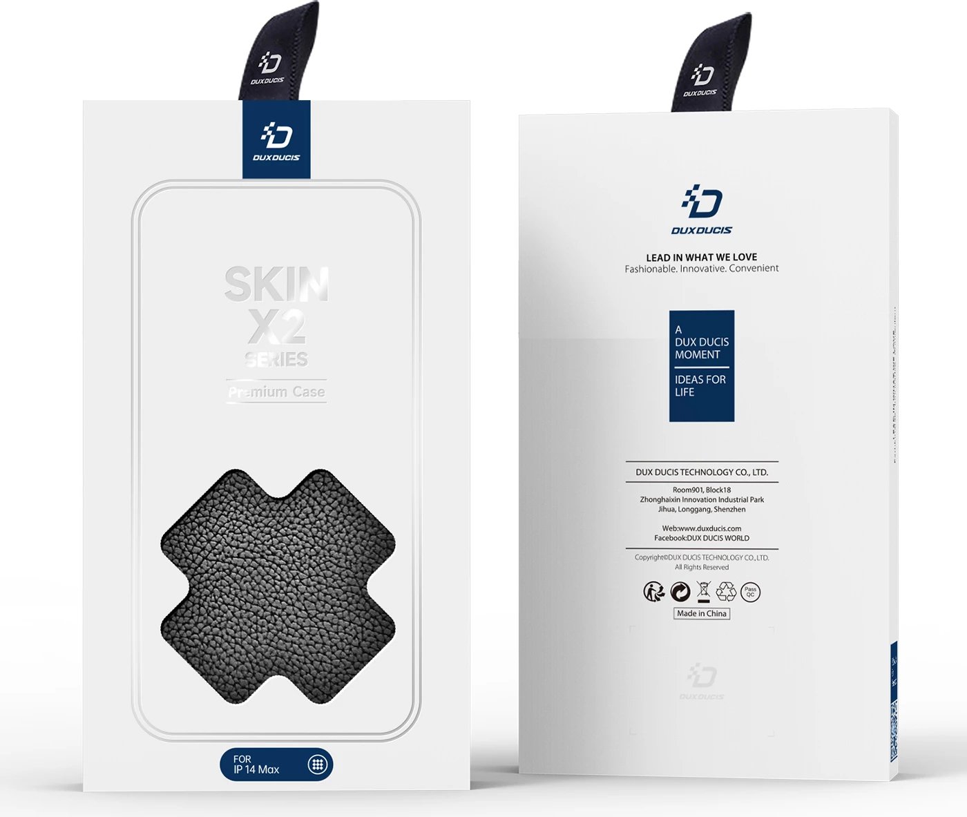Mbështjellës Dux Ducis Skin X2 për iPhone 14 Plus, me kapak magnetik, i zi