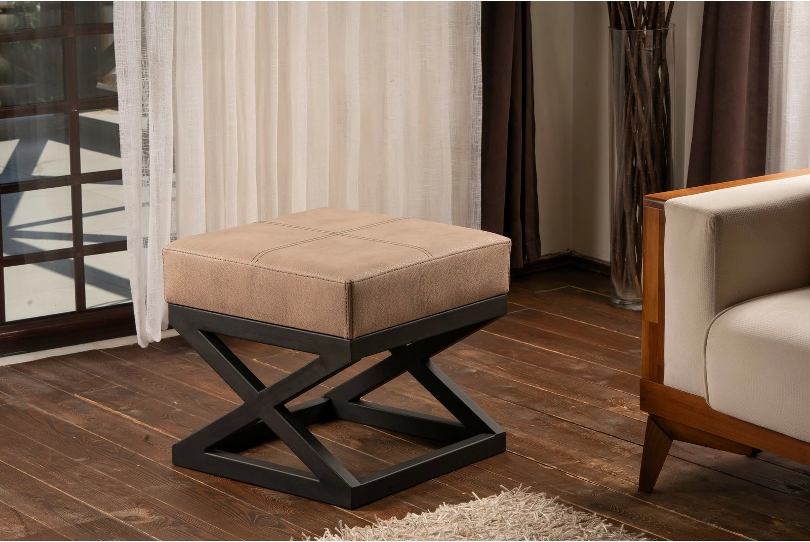 Puf Atelier del Sofa, ngjyrë mink, Krupa