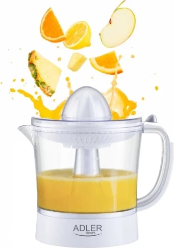 Shtrydhëse agrumesh, Adler AD 4009, 1L, 40W (max 60W), rrotullim djathtas/majtas, rregullim tuli, auto start/stop, e bardhë