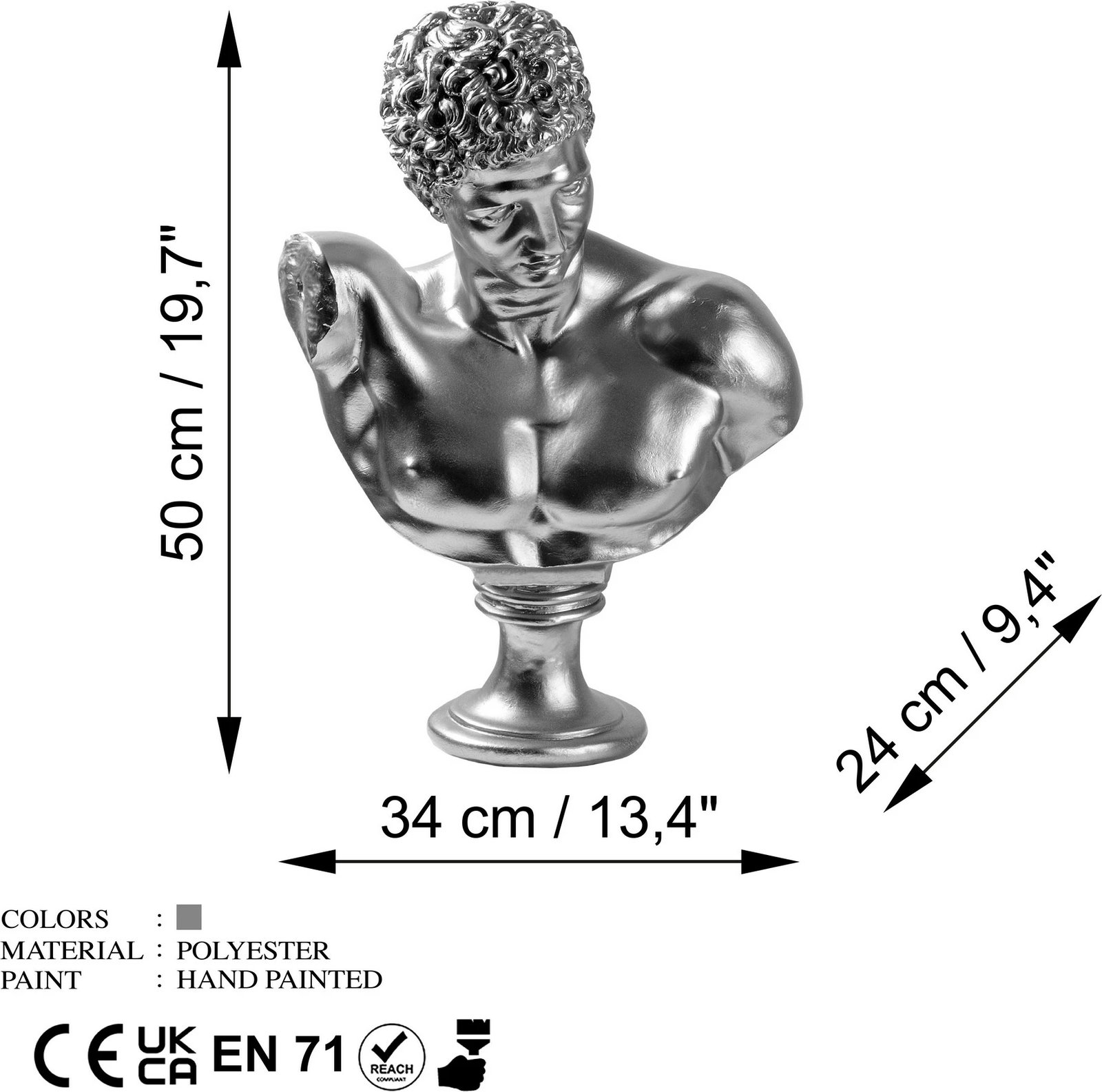 Objekt dekorativ Evila Originals, argjend, Yak-042-B Objekt dekorativ Evila Originals, argjend, Yak-042-B