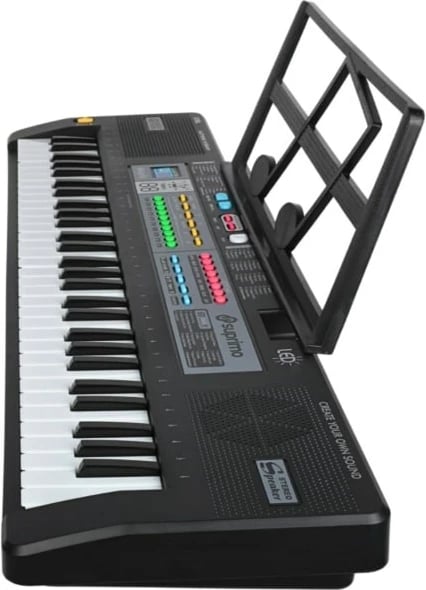 Tastierë SUPRIMO 6109L me mikrofon, 61 taste, për fëmijë, e zezë