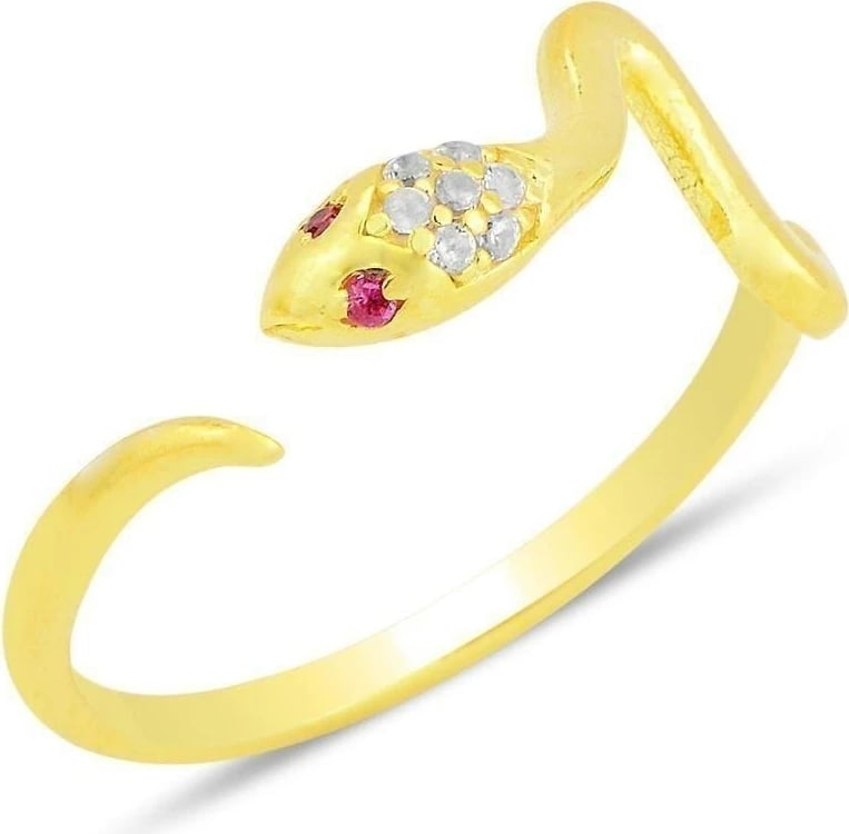 Unazë argjendi e artë, model gjarpri, Jumeon, SGTL12229