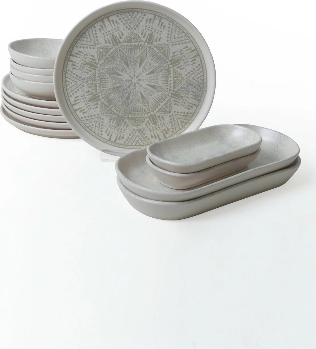 Set mëngjesi 14 pjesësh, Hermia Concept, X00019003, ngjyrë krem