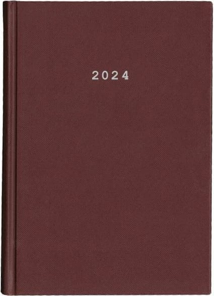 Kalendar klasik ditor Next 2024, i lidhur, 14x21cm, Burgundy