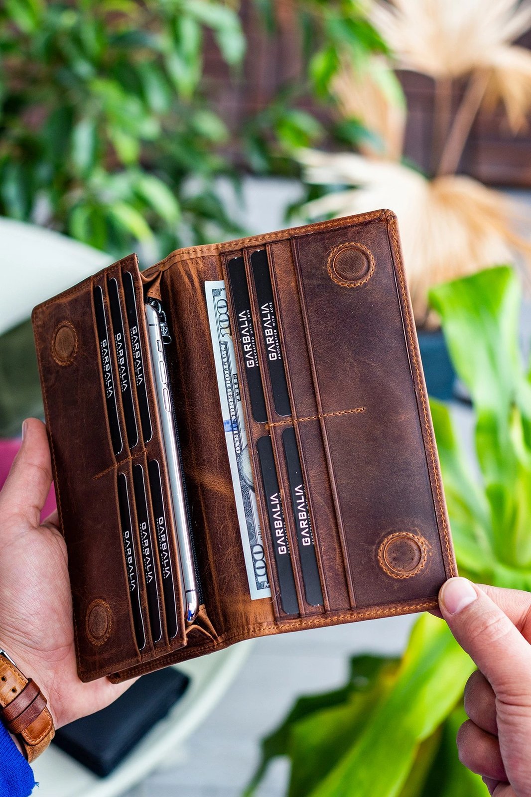 Portofol për burra, ngjyrë tan, Zoozie Bags, Hamburg