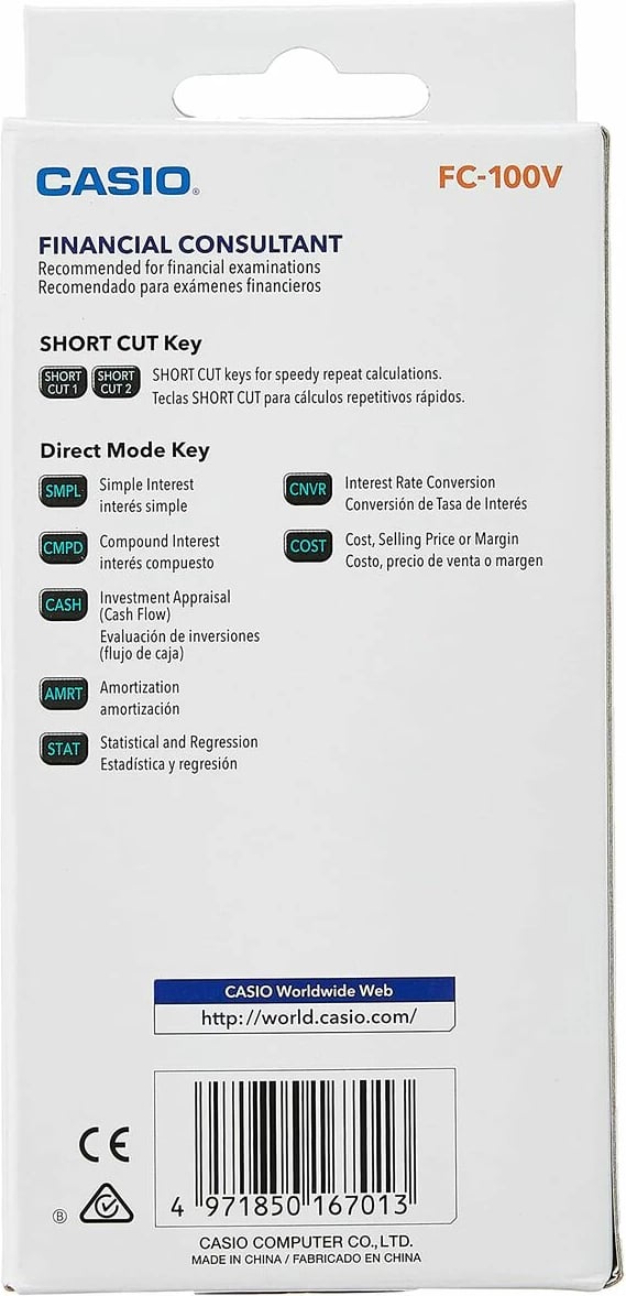 Kalkulator shkencor Casio FC-100V, i zi/gri