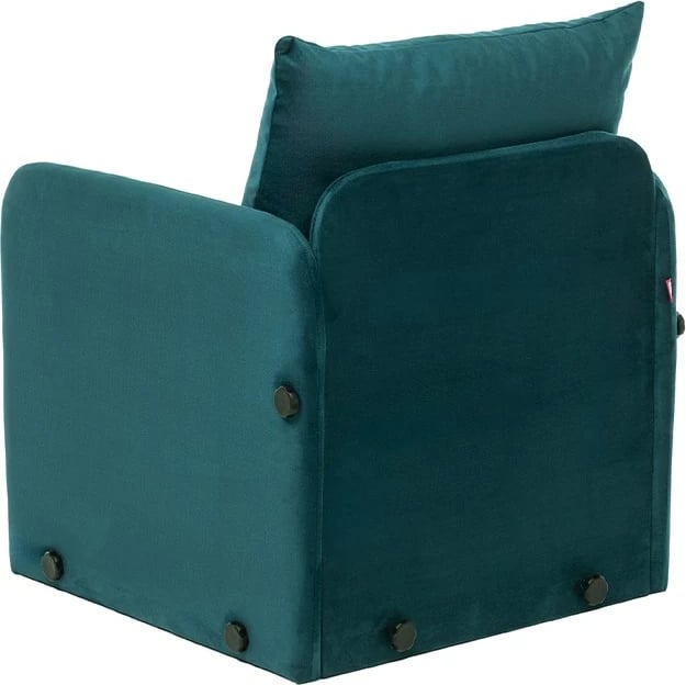 Krevat-karrige një vendi, ngjyrë jeshile petrol, Saga Single