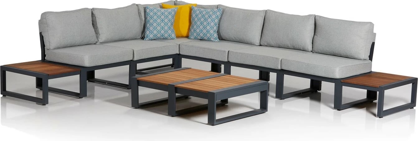 Set lounge për kopsht Skye Decor, Lapuarta 1, gri, e zezë