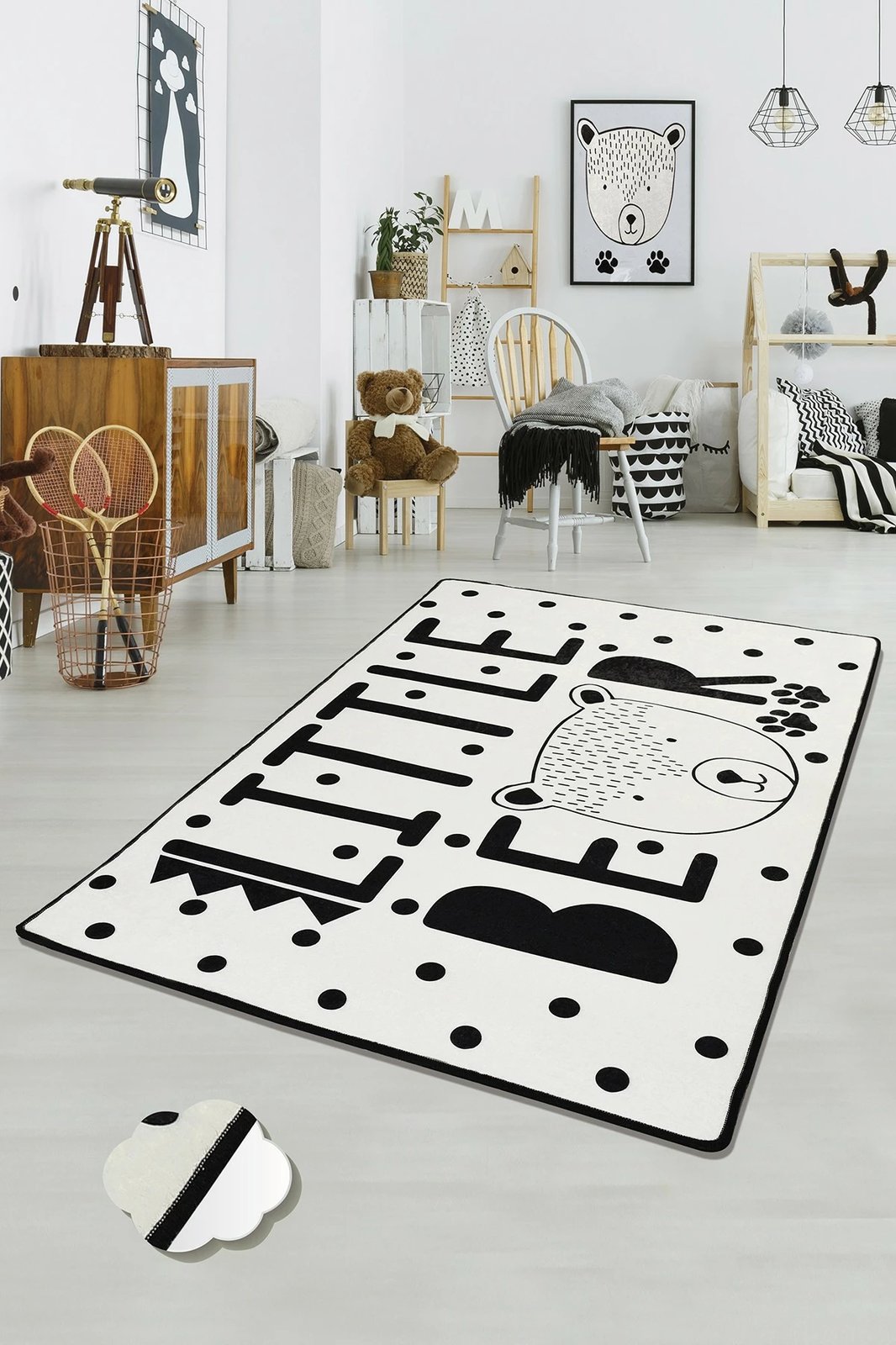 Qilim për fëmijë, dizajn 'Little Bear', 100x160cm, shumëngjyrësh