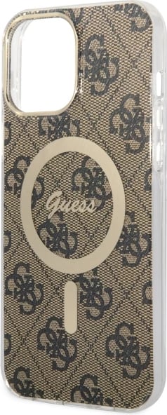 Mbështjellës Guess 4G MagSafe për iPhone 13 Pro Max 6.7", kafe