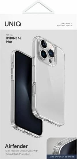 Mbështjellës UNIQ Air Fender për iPhone 16 Pro, Transparent