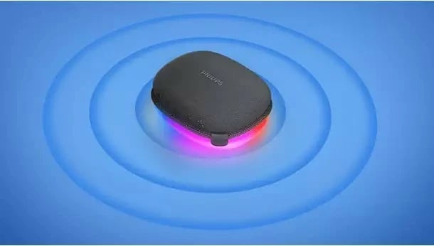 Altoparlant Bluetooth, Philips, TAS2307BK/00, 5W, mono, 7 orë bateri, Bluetooth 5.3, USB-C, me drita, e zezë