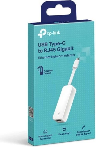 Kartë rrjeti TP-LINK UE300C, USB-C në Ethernet, Gigabit, e bardhë
