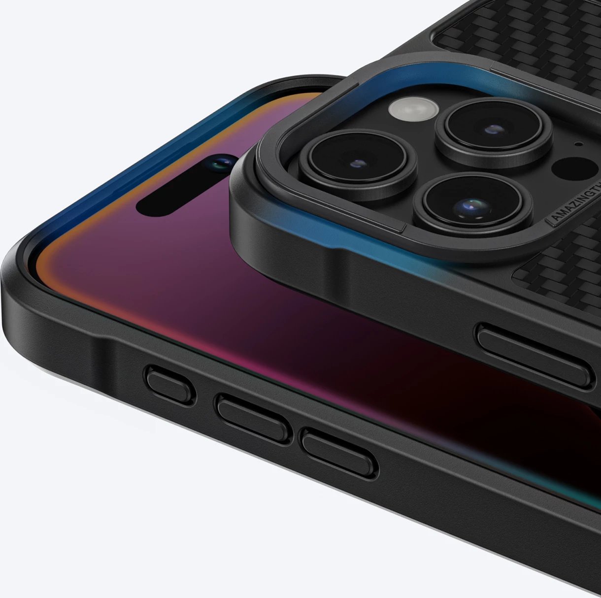 Mbështjellës AmazingThing Titan Max për iPhone 16 Pro, 1500D aramid fiber, zi
