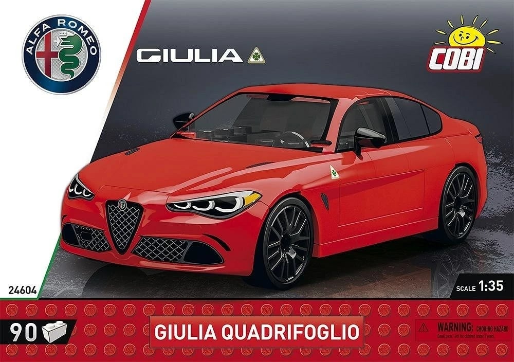 Set ndërtimi COBI Giulia Quadrifoglio, 90 pjesë, e kuqe