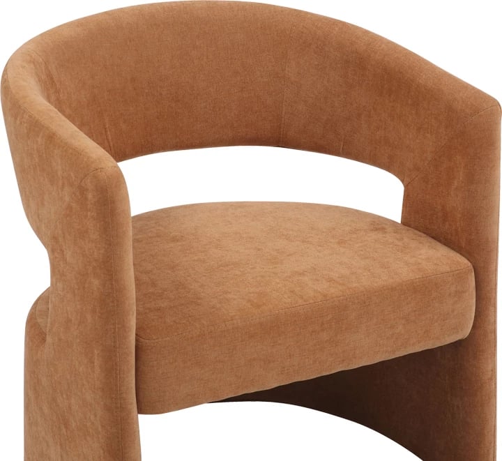 Karrige Leicy, pëlhurë, ngjyrë kafe, 69x63x76.5cm