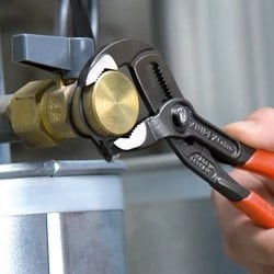 Knipex slip-joint klesta 87 02 250 T, 250mm, krom-vanadium, dorezë plastike, kaltër e kuqe