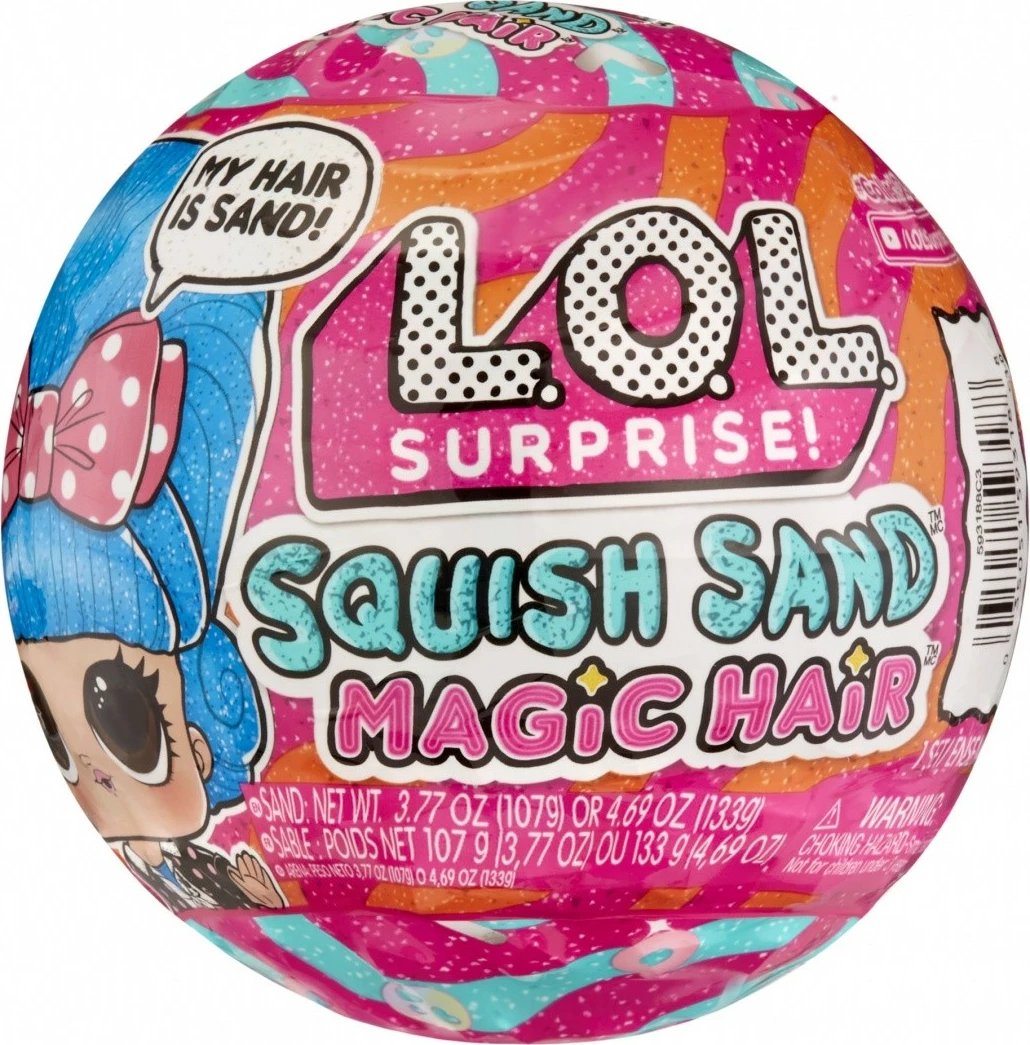 Set lodrash L.O.L. Surprise Kinetic Sand Tots, 12 copë, me rërë magjike, për vajza, ngjyra të përziera